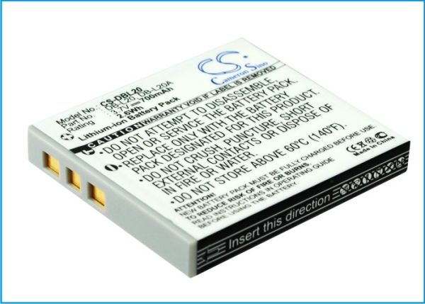 Akku ersetzt Sanyo DB-L20, DB-L20A passend für Xacti VPC-C4