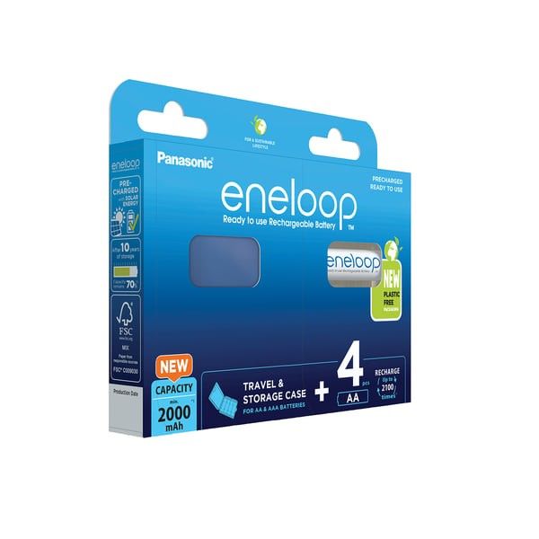 Sanyo eneloop HR-3UTGB, 4x AA Plastikbox