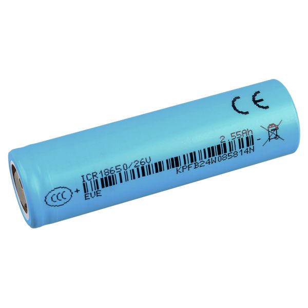 EVE ICR18650/26V, 18650, 3.7V 2550mAh (Flat Top) Akku ungeschützt
