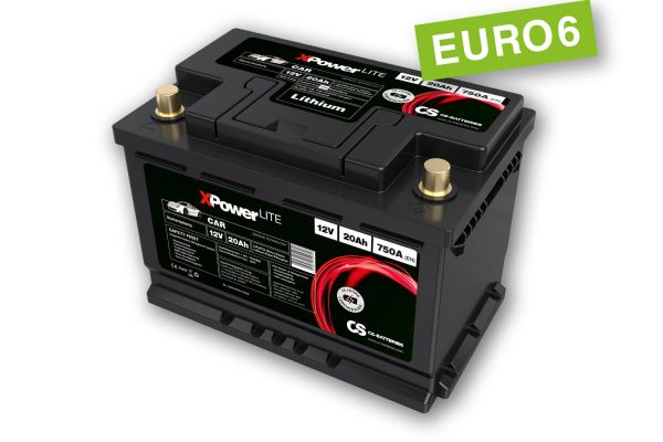 XPower LiFePO4 Autobatterie 12V 20Ah 750A Euro6 279x175x189mm