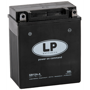 LP GB12A-A GEL-Motorradbatterie ersetzt 512011012, CB12A-A, FB12A-A 12V 12Ah
