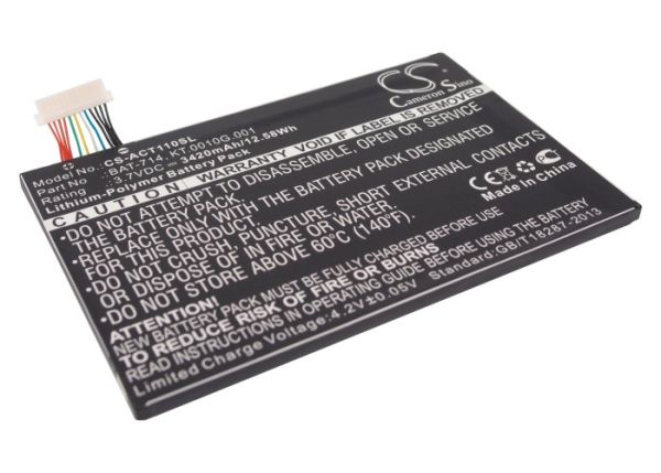 Akku ersetzt Acer BAT-714 passend für Iconia Tab A110 3420mAh