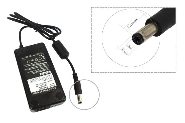 Ladegerät für E-Bike 24Volt Akkus 29.4V 1.5A, 5.5-2.5mm Hohlstecker