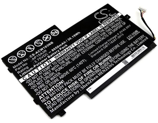 Akku ersetzt Acer AP15A3R passend für Aspire Switch 10E, SW3-013-1566, SW3-013