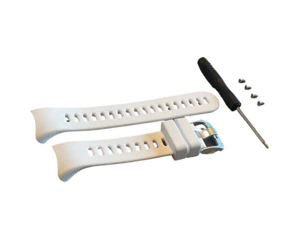 Silikon-Armband für Garmin Forerunner 45S weiss 18mm breit