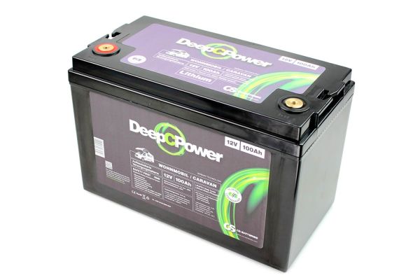 Abverkauf Deep C Power 12V 100Ah LiFePO4 Batterie (200A) für Caravan, Wohnmobile