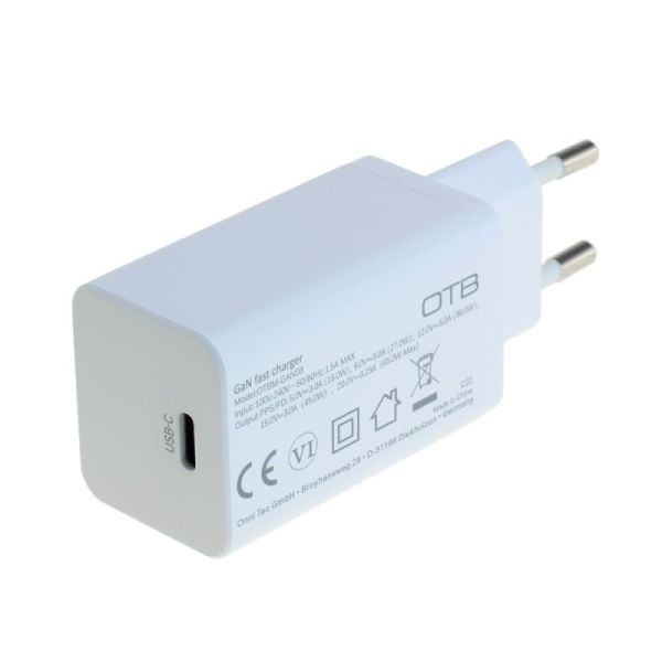 OTB Ladegerät USB GaN (USB-C) mit USB Power Delivery USB-PD PPS, 65W