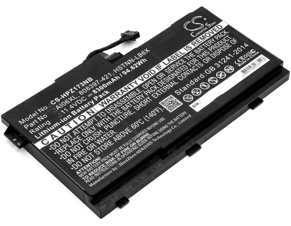 Akku ersetzt HP AI06XL, HSTNN-LB6X, 808451-001 passend für ZBook 17 G3 8300mAh
