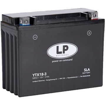 LP YTX18-3 SLA Motorradbatterie Y50-N18L-A, YTX24HL-BS, 52012, 82400 12V 21Ah