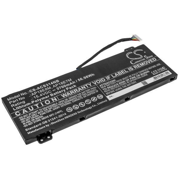 Akku ersetzt Acer AP18D8M, AP18E8M, AP18E7M, KT.00407.007, KT.00407.009