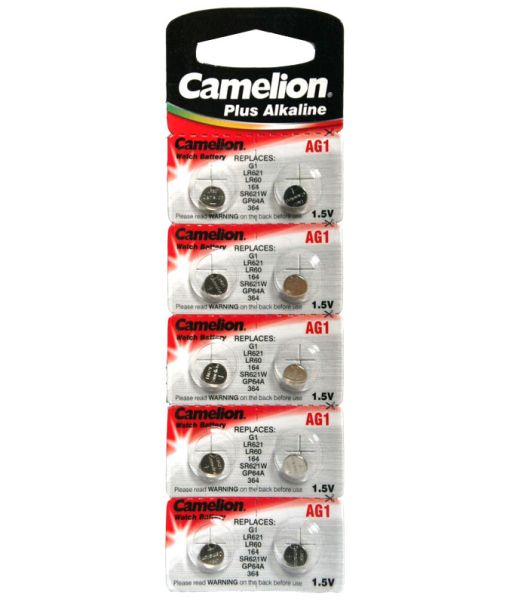 Camelion AG1 10 Packung ersetzt LR60, LR621, SR621SW, V364 Batterie