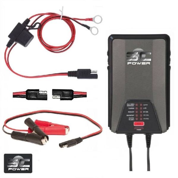 SC Power SC38 6V/12V Ladegerät für AGM, Gel, Blei Säure Batterie