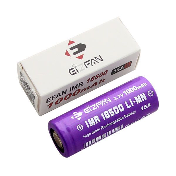 Keeppower IMR18500 1100mAh (10A) Akku flachpol ungeschützt