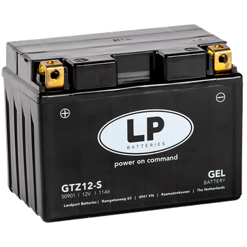 LP GTZ12-S GEL-Motorradbatterie ersetzt YTZ12S, YTZ12-S, YTZ12S-BS 12V 11Ah