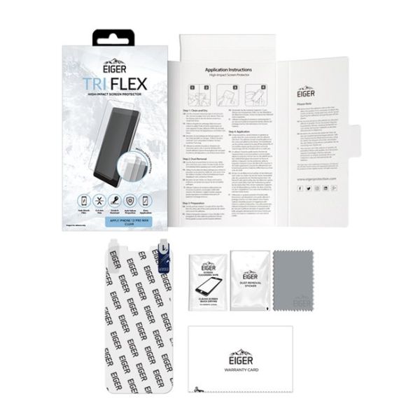 EIGER APPLE IPHONE 12 PRO MAX DISPLAY-GLAS (1ER PACK) TRI FLEX HIGH-IMPACT CLEAR
