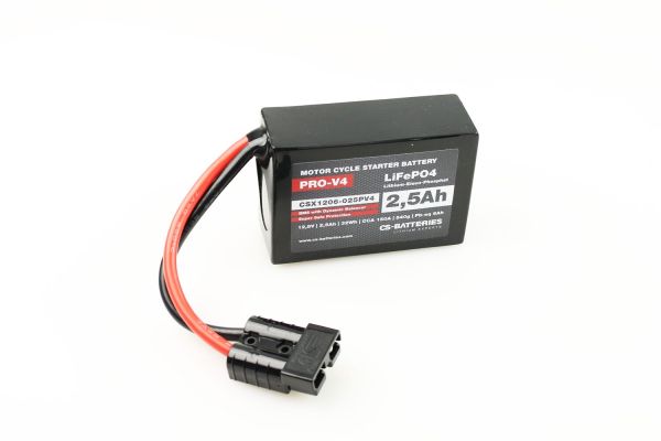 LiFePO4 Motorrad Starter Batterie PRO-V4 12V 2.5Ah (150A) Super-Safe