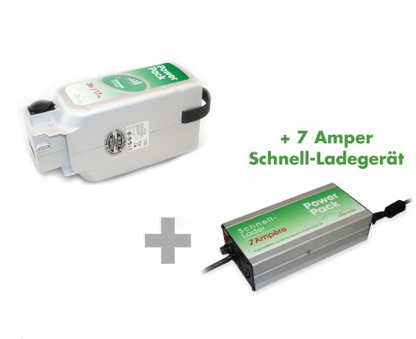 E-Bike 36V 13Ah passend für Flyer E-Bikes + 7A Schell-Ladegerät
