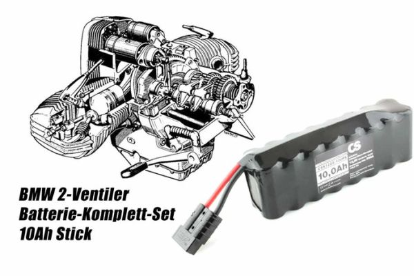 BMW 2-Ventil Boxer 12V 10Ah LiFePO4 Starter Batterie Komplett-Kit