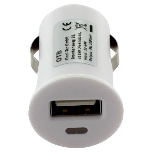 KFZ Auto USB Adapter Weiss