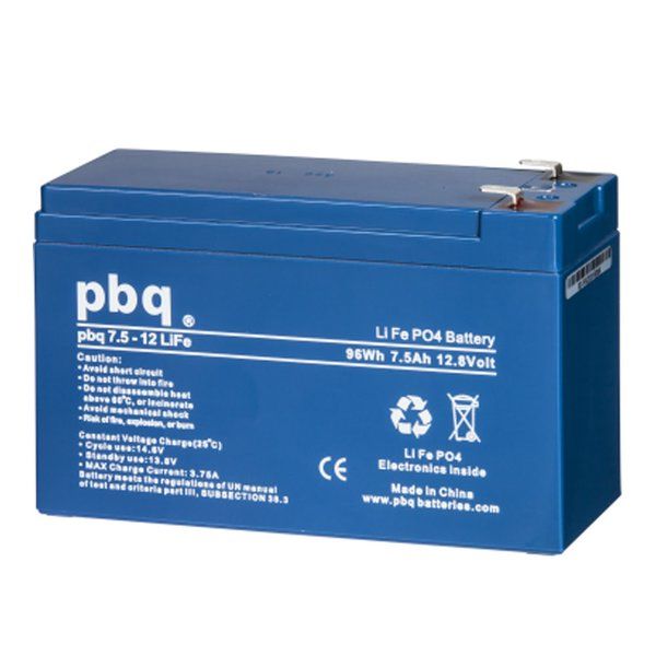 pbq LiFePO4 7.5-12 12V 7.2Ah 151x65x94 Versorgungsbatterie