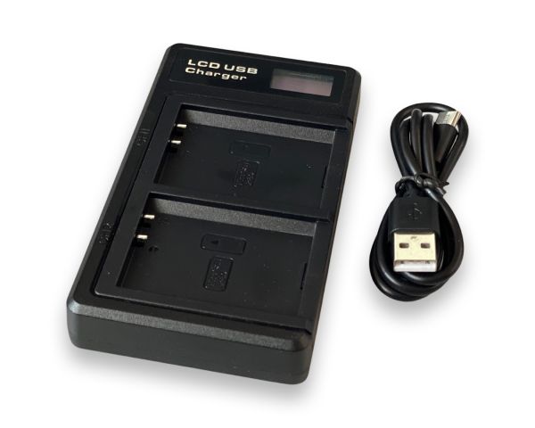USB Dual-Ladegerät für Canon LP-E10 Akkus