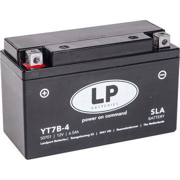 LP YT7B-4 SLA Motorradbatterie YT7B-BS, GT7B-4, 50701, SLA12-7B-4 12V 6.5Ah