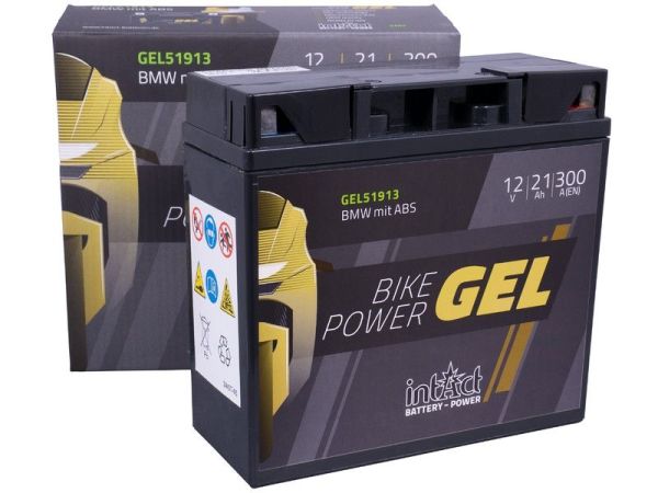 Intact GEL51913 GEL-Motorradbatterie ersetzt DIN51913 passend für BMW mit ABS