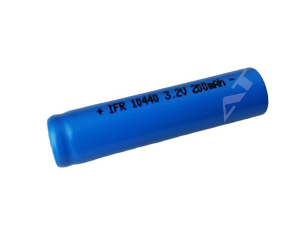 IFR 10440 (AAA) 3.2V 200mAh LiFePo4 Akku (Pluspol flach)