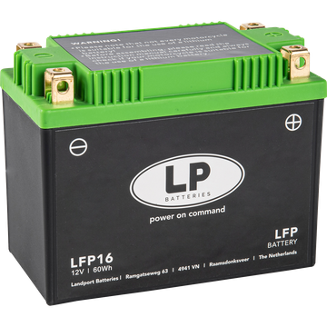 LP LFP16 LiFePo4 ersetzt YB16L-B, YB18L-A, YTX15L-BS, SLA12-18 Batterie