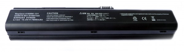 Akku passend für HP Pavilion dv9000, dv9100, 6600mAh