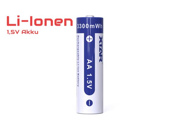 5x 4er Pack Xtar AA 1.5V 3300mWh (2000mAh) Li-Ion Akku in der Plastikbox