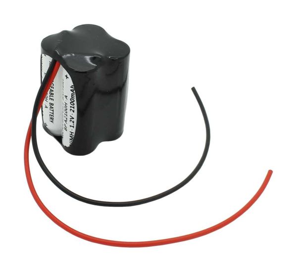 Notleuchten Akku 4.8V 2100mAh Ni-MH, F2x2 A mit 200mm Kabel