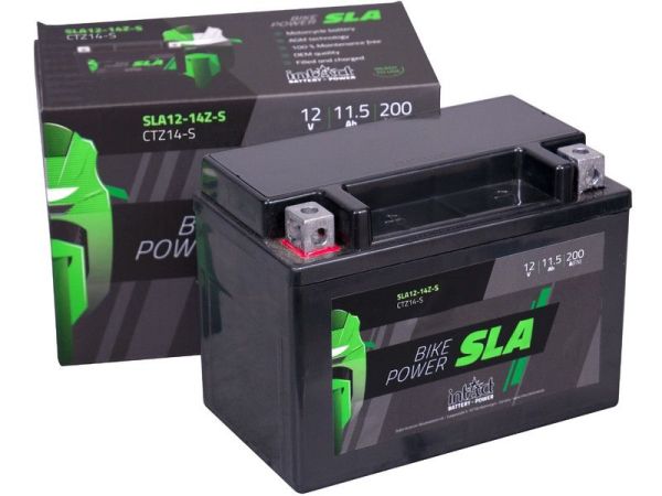 Intact SLA12-14Z-S Motorradbatterie ersetzt YTZ14S, GTZ14S, 51101 12V 11.5Ah