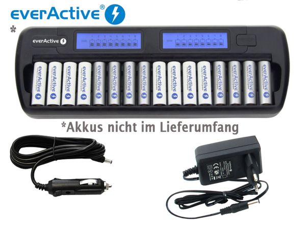EverActive NC-1600 Ladegerät für 1-16 AA / AAA Ni-MH Akkus