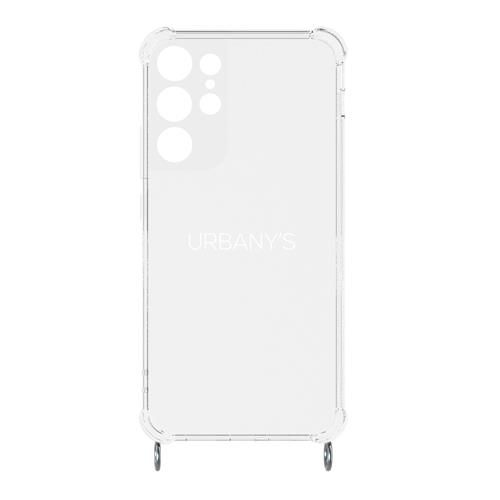 Samsung Galaxy S22 Ultra Cover, Silikon transparent, silber Ringe