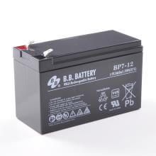 B.B. Battery 12V 7Ah Akku, AGM Bleiakku, BP7-12, Pol T2 Faston 250 (6,3 mm)