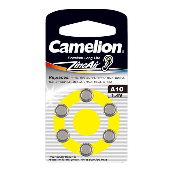 Camelion A10, PR70, DA10, ZA10, 10A Batterien 6er Pack
