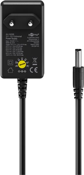Universal Stecknetzteil 5-15V 2.4A mit 11 DC Steckern