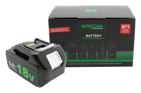 Akku ersetzt Makita BL1850LED, BL1802B, BL1830B, BL1840B, BL1850B, 18V 5A