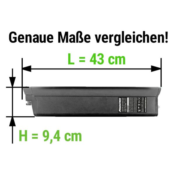 Semi-Intube Akku ZZ378, 36V 14,5Ah 522Wh für Zündapp Z808, REENTION EEL-PRO 52