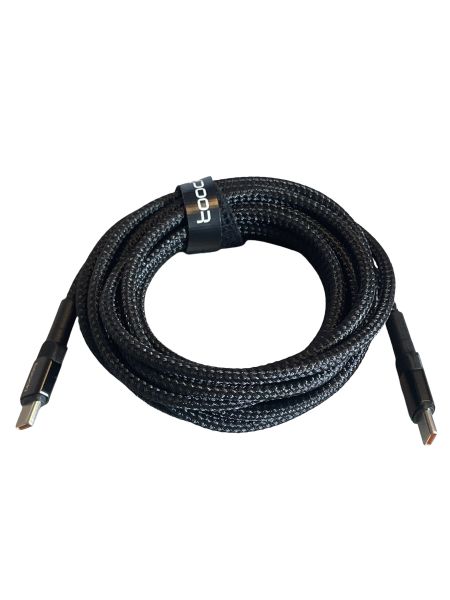 USB-C auf USB-C Schnellladekabel 200cm, schwarz Nylon