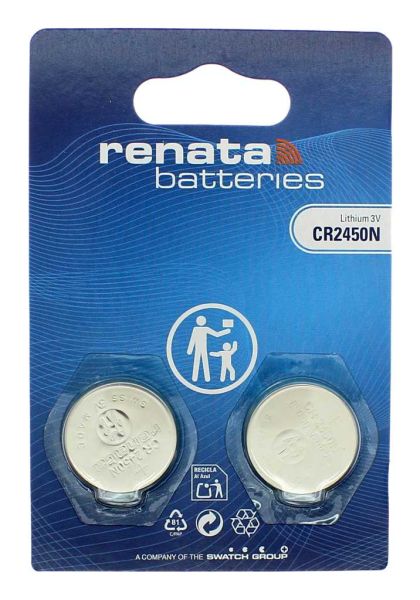 Renata CR2450N 3V Lithium Knopfzelle 2 Blister