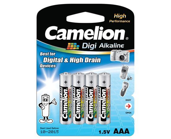 Camelion Digi Alkaline AAA, Micro, LR03, Batterien 4er Packung