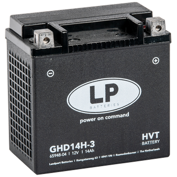 LP HVTG14H-3 GEL Motorradbatterie ersetzt 66000208A, HVT-03, HVT-3 12V 14Ah