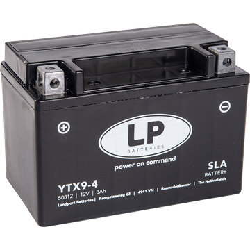 LP YTX9-4 SLA Motorradbatterie SLA12-9-BS, GEL12-9-BS, 50812, CTX9-BS 12V 8Ah
