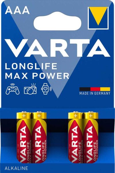 Varta 4703 Longlife Max Power, AAA, LR03, Batterien 4er Pack