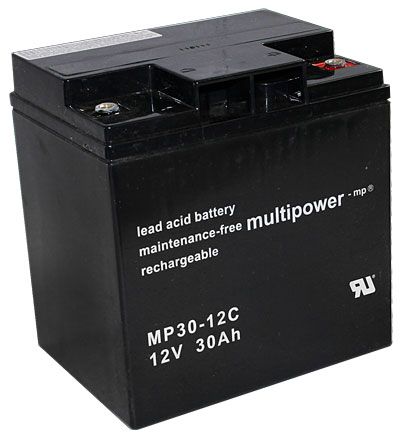 Multipower MPC30-12 Bleiakku Zyklenfest 12V 30Ah M6 ersetzt MP30-12C, LC-XC1228P