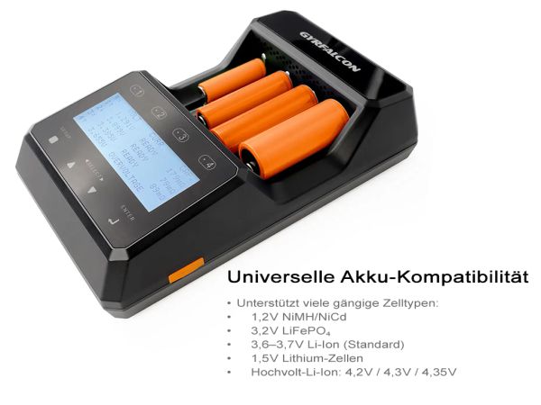 Gyrfalcon S8000 professionelles Universal Analyse Ladegerät für alle Akku-Typen
