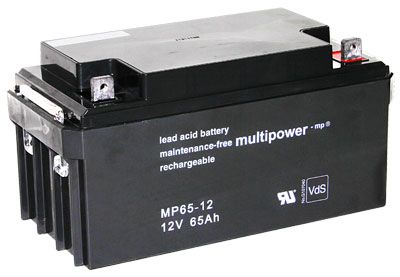 Multipower MP65-12 Bleiakku, 12V 65 Ah M6 Schrauba