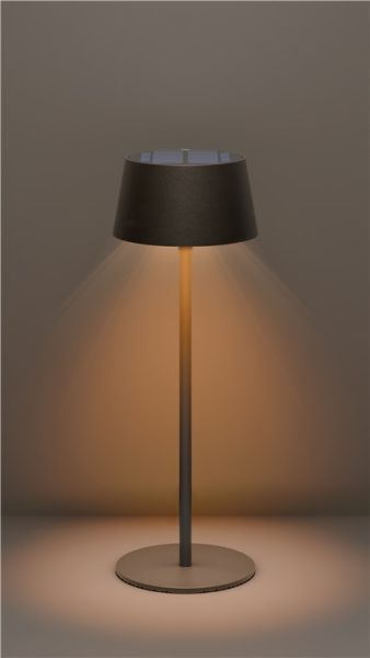 Solar LED Tischleuchte dimmbar Schwarz IP44 Schutzstandard für den Aussenbereich